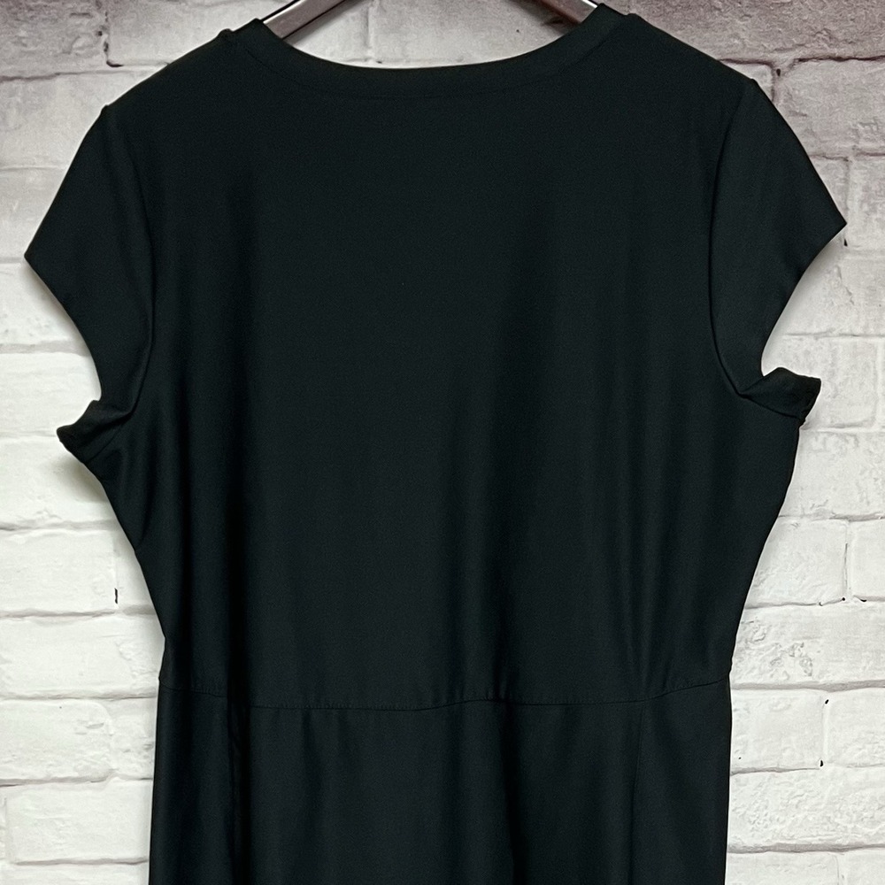 LL Bean Size XL Traveler Dress Black Sleeveless Pockets Stretch Active Hiking - Picture 4 of 9